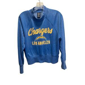 Los Angeles Chargers Blue Pullover Raglan Sweatshirt NFL Team Apparel M Cotton